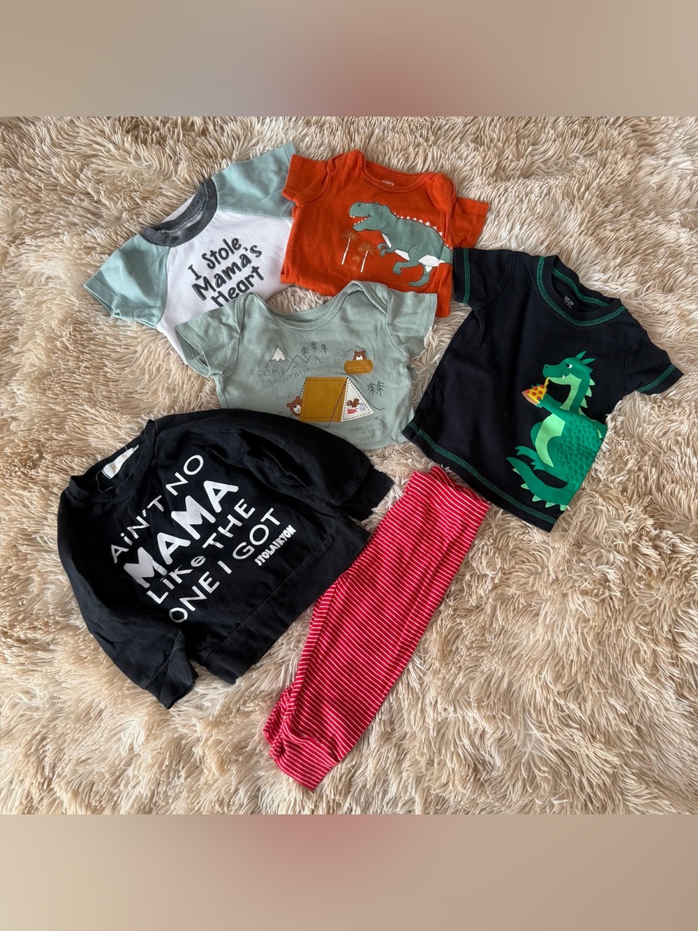 Baby Boys Graphic T-Shirts and Pants Baby Boys Graphic onesies sizes 9 and 12 M